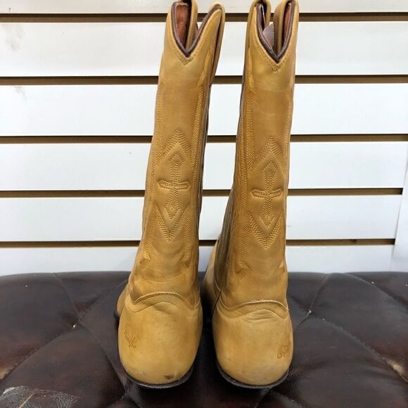 Rancho Western Boots Tan Size 7 ( 25 1/2 EE ) - Picture 3 of 10